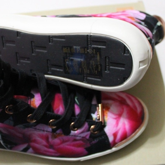 TED BAKER VLEIL CTTRUS BLOOM FLORAL HI TOP SNEAKER - Picture 4 of 6